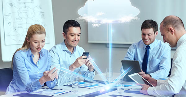 business people cloud computing